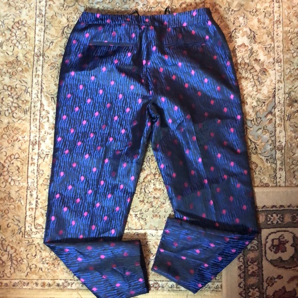 ANN KLEIN sz 2 Satin Capri Vivid Stripe Dor $99NEW - Picture 6 of 14